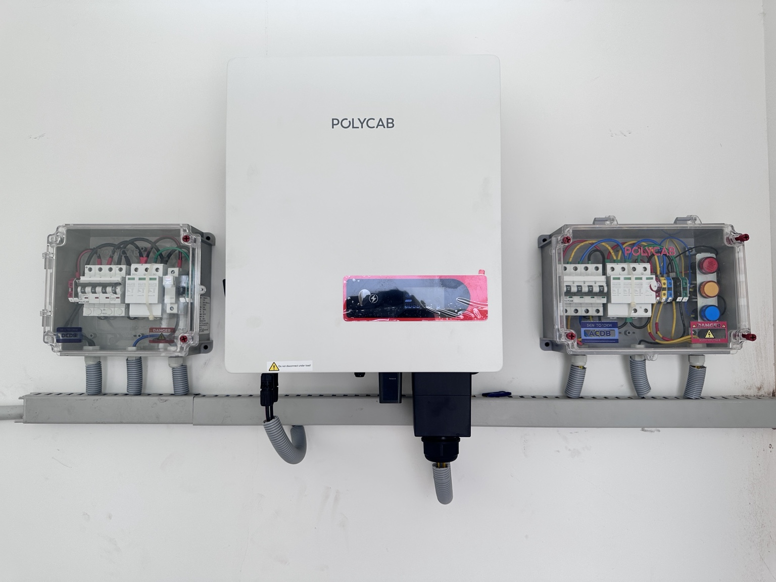 Wall-mounted solar inverter system