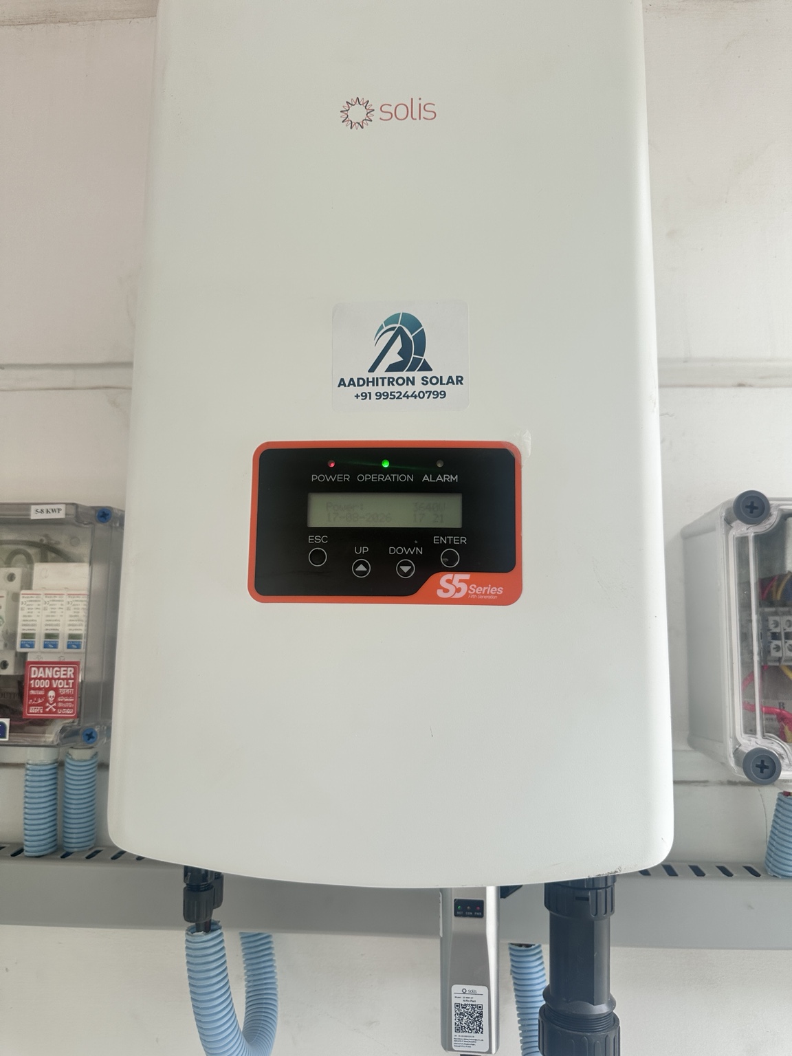 Solar inverter close-up